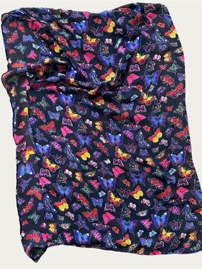 Butterfly Scarf Silk - Multi-colored - Casca 60”x 19”